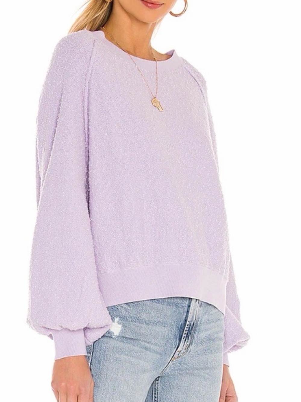 Free People Found My Friend Lilac Purple Pullover Medium